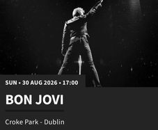 Bon Jovi x 3 tickets 30/08/26