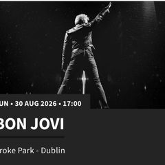 Bon Jovi x 3 tickets 30/08/26