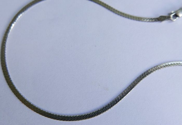 Vintage 925 Sterling Silver 16" Necklace Flat Chain 3.1 grams