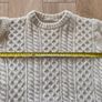 Arran crafts cream beige wool jumper sweater S Image 3