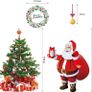 Christmas Window Stickers Large Santa Claus Xmas Tree Gift Box Candy Socks Clings ornament Double-Side DIY Wall Door Mural Decal Sticker for Showcase Image 2