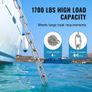 Boat Anchor Chain, 1/4" x 4', 1700 lbs. WLL/4800 lbs. BS, 316 Stainless Steel Marine Grade Anchor Lead Chain with Dual Lock Ring Shackles for Boats Image 4