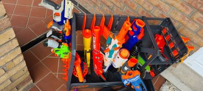 Nerf Elite Guns Rack With All Equipments