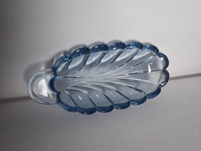 DISH - Art Deco - Blue Glass