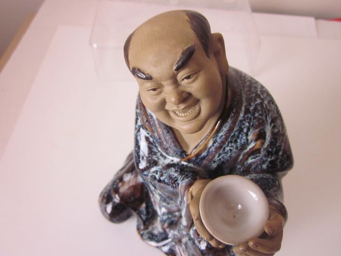 Chinese Glazed Pottery  Figure of Beggar 7 inches