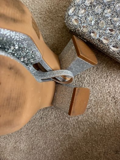 Diamond heels and bag