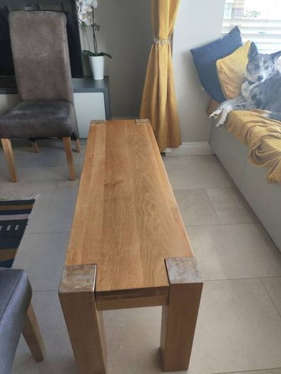 Oak Dining Chairs and Bench for Sale