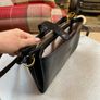 Black leather crossbody handbag Image 4