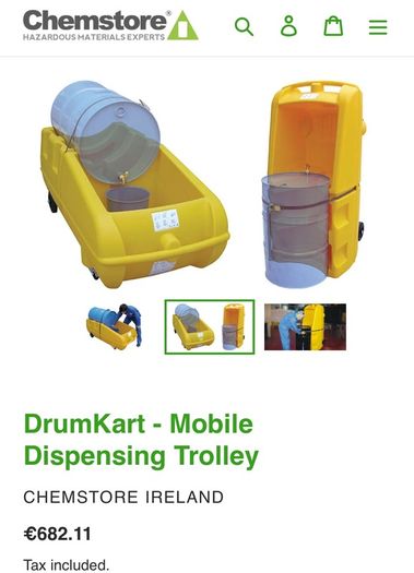 Chem store barrell trolley