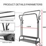 NEW Metal Double Clothes Garment Rail Image 2