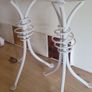 Cream Wrought Iron Candle Holders x2 Image 3