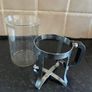 4 Glass Cups With Metal Holders Image 4