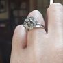 stunning vintage white gold diamond cluster ring Image 3