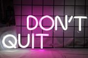 Neon Signs Don't Quit Pink/White Room Decor 15.7 inch x 6.5 inch