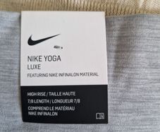 NIKE Lux yoga high rise 7/8 pale grey leggings bnwt