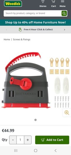 Takker Hardwall Picture Frame Hanging Kit
