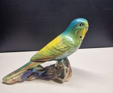Vintage Porcelain Parakeet Figurine  K.S.P. England