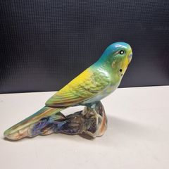 Vintage Porcelain Parakeet Figurine  K.S.P. England