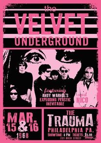 The Velvet Underground - Philadelphia 1968 - Rare Mini Print/Poster