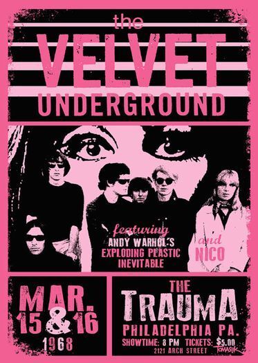 The Velvet Underground - Philadelphia 1968 - Rare Mini Print/Poster