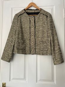 Zara Gold Shimmer Jacket - Size X Large