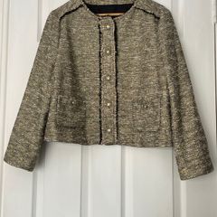 Zara Gold Shimmer Jacket - Size X Large