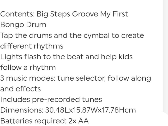 Big steps 1st bongo drum (139)