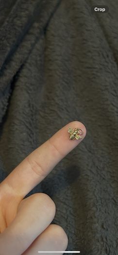 14k solid yellow gold (stamped) bee charm