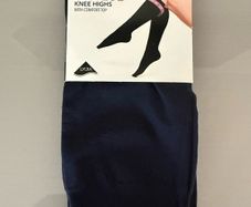 New Andrea Bucci Navy Knee high socks woman's Size 4-8