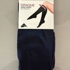 New Andrea Bucci Navy Knee high socks woman's Size 4-8