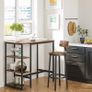 _set of 2 bar stools, kitchen chairs with sturdy metal frame Image 4