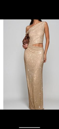 Gold long dress