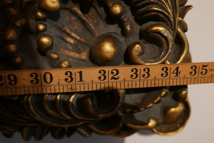 Vintage Ornate Gold Framed Mirror , Big ,Heavy and Thick 45" x 35" (Thickness 4")