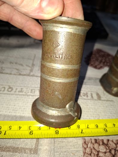 Rare 13 Piece Lot of Antique Chavagnat Tin Measuring Demi-Litre from Paris, France, dating  approximately 1800s.