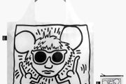 Recyclable Tote Bag Andy Mouse Keith Haring