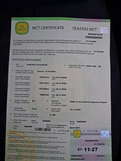 2015 Nissan Qashqai (NCT done today till 11/27) 117000miles