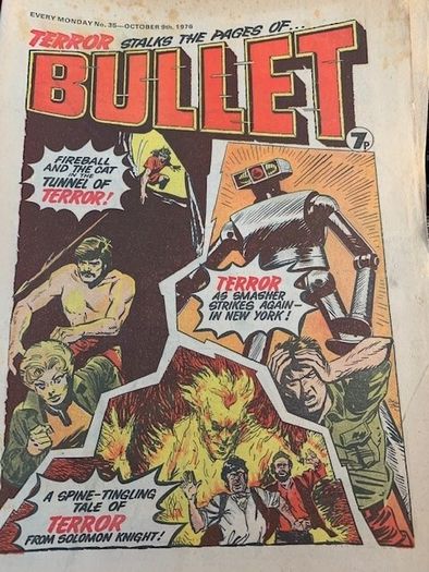 Bullet Comic x 10 Issues  29,34,35, 38,39,40,41,46,48,497-Not Continuous Running intermittently from -Sept 30th 1978 -15th Jan 197-DC Thompson-Vintage UK Comics