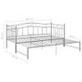 Pull-out Sofa Bed Frame Grey Metal 90x200 cm Image 10