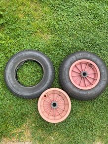 2 x Wheelbarrow wheels 3.50 - 8 Spares Repairs