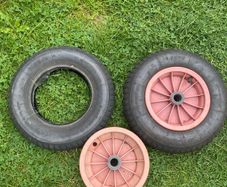 2 x Wheelbarrow wheels 3.50 - 8 Spares Repairs