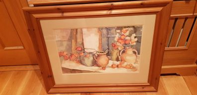 Solid Pine Frame with Mounted Still Life Print