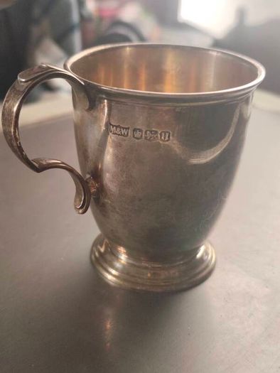 Solid Sterling Silver Christening Mug