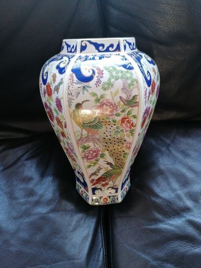 Antique Six Panel Vase