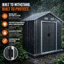 7ft x 4ft Metal Garden Shed with Foundation Frame Image 5