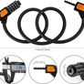 2 pack Bike Locks Heavy Duty High Security Bike Cable Lock with Passcode Unlock Weather Resistant Resettable Bicycle Combination Cycle Lock for E Bike Mountain Bike Ski Gate Image 6