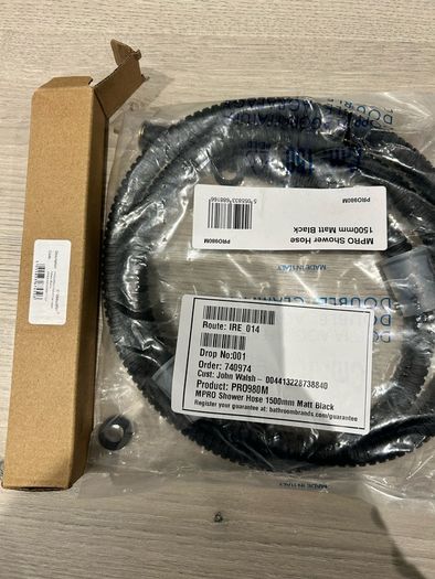 Black Shower Hose and Handset