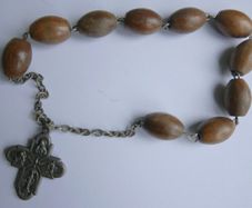 Vintage Rosary  Handmade Prayer Wooden Beads