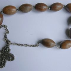 Vintage Rosary  Handmade Prayer Wooden Beads