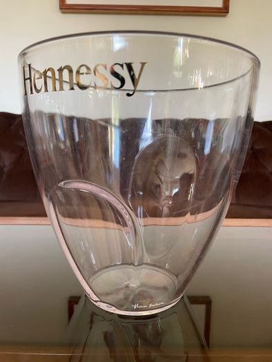 Large Designer Hennessy Transparent Durable Ice Bucket with Gilt Script