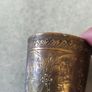 Antique Etched Brass Lassi Cup: Indian butterfly Design, Rustic Decor.Rustic engraved brass cup. Image 2